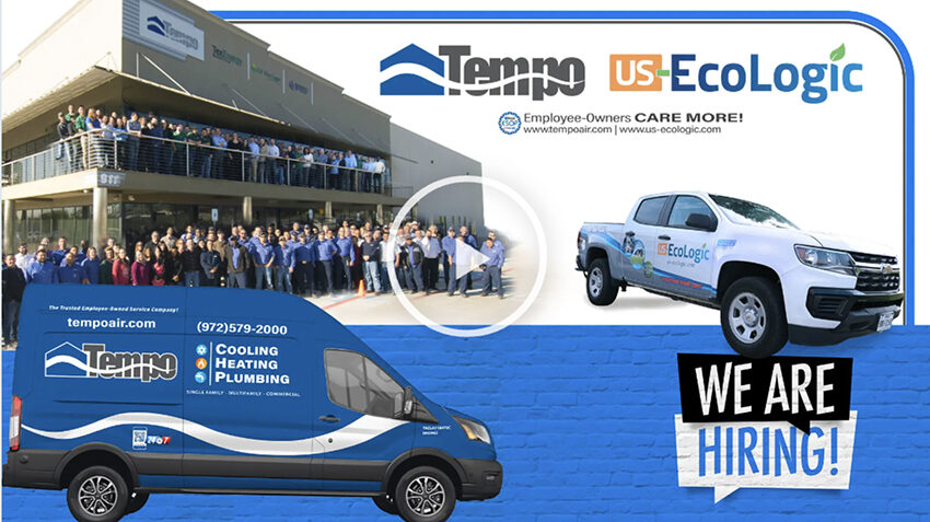 Tempo and US-EcoLogic team, service vehicles and headquarters – we are hiring